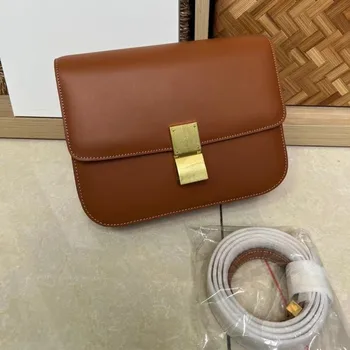 Нова дамска чанта Senior Sense, кожена дамска чанта, ретро Малка квадратна чанта, лесна чанта през рамо с едно рамо