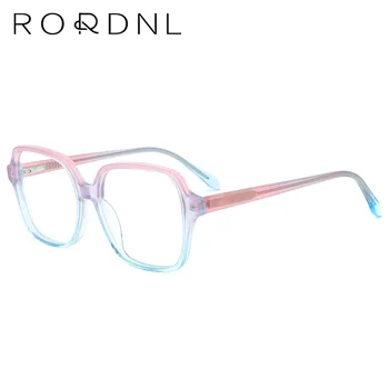 Нови дизайнерски квадратни очила в оптични рамки, дамски слънчеви очила по рецепта, късогледство, модни ацетатные дамски слънчеви очила