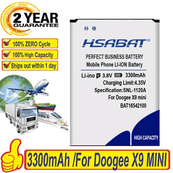 Оригинална батерия с висок капацитет HSABAT 3300 mah с нулев цикъл за Doogee X9 MINI 5,0 инча BAT16542100