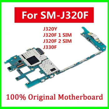 оригиналната разблокированная дънна Платка Samsung Galaxy J3 J320F с 1 СИМ-карта и 2 SIM-карти J320Y J330F с пълни чипове на дънната платка с пълни чипове
