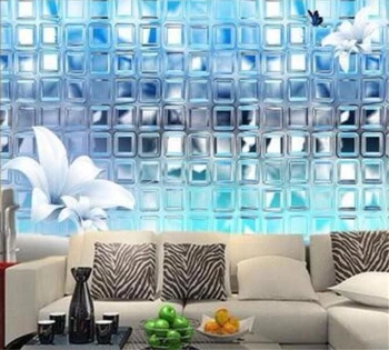 Потребителски 3D тапети beibehang, стенни рисувани в стил арт деко, на фона на картини, модерен ресторант и хотел, изработени по поръчка сребърна мозайка, квадратна картина