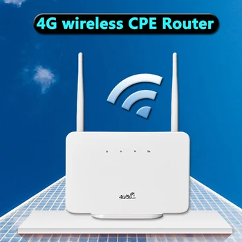САЩ/ЕС Щепсел Безжичен Рутер 300 Mbit/s 4G LTE CPE Рутер, Модем Външна Антена със Слот за Sim-карти Точка за Достъп Wi-Fi, за Дома, за Пътуване, Работа