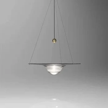скандинавски led crystal железни решетки на планетата картонена лампа птици трапезария луксозни дизайнерски полилей на тавана