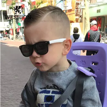 Слънчеви очила детски поляризирани детски класически маркови дизайнерски очила с нитове TAC TR90, гъвкави защитни рамки, сенки за момчета и момичета
