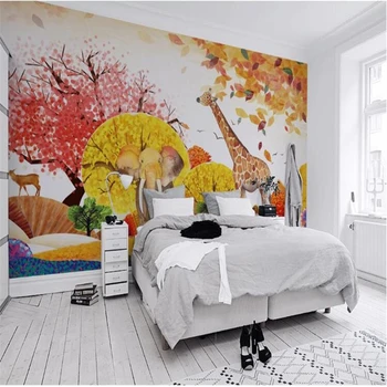 тапети wellyu papel parede на поръчка в скандинавски стил, ръчно рисувани, пейзаж, cartoony фон, стенни хартия, рисувани papel tapiz