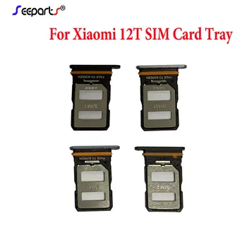 Тестван за Xiaomi 12T Държач за SIM-карти тава слот за притежателя на тавата за карти с Адаптер за Xiaomi 12T резервни Части за ремонт на тавата за SIM-карти