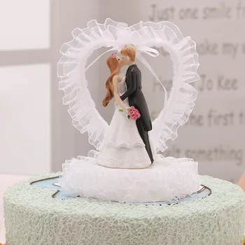 Фигурки на булката и младоженеца, топперы за торта, кукла от смола, статуетка за сватбената торта, интериор за Свети Валентин, подарък за годишнина от годеж