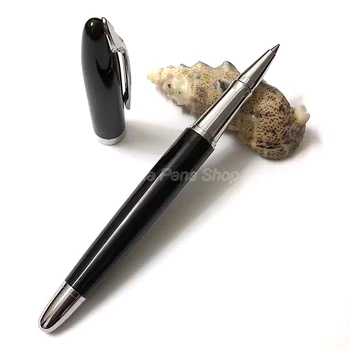 Черна и сребриста химикалка писалка класически дизайн OR002